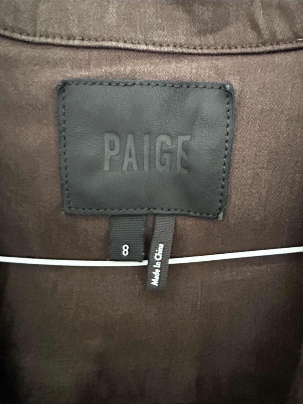 PAIGE Jaxsyn utility-style mini dress - Chocolate Brown Size 8 - Picture 5 of 5